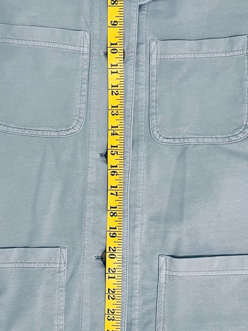 J. Jill Chore Jacket Medium Bluestone Garment-Dyed Utility Cotton Stretch - Picture 9 of 9